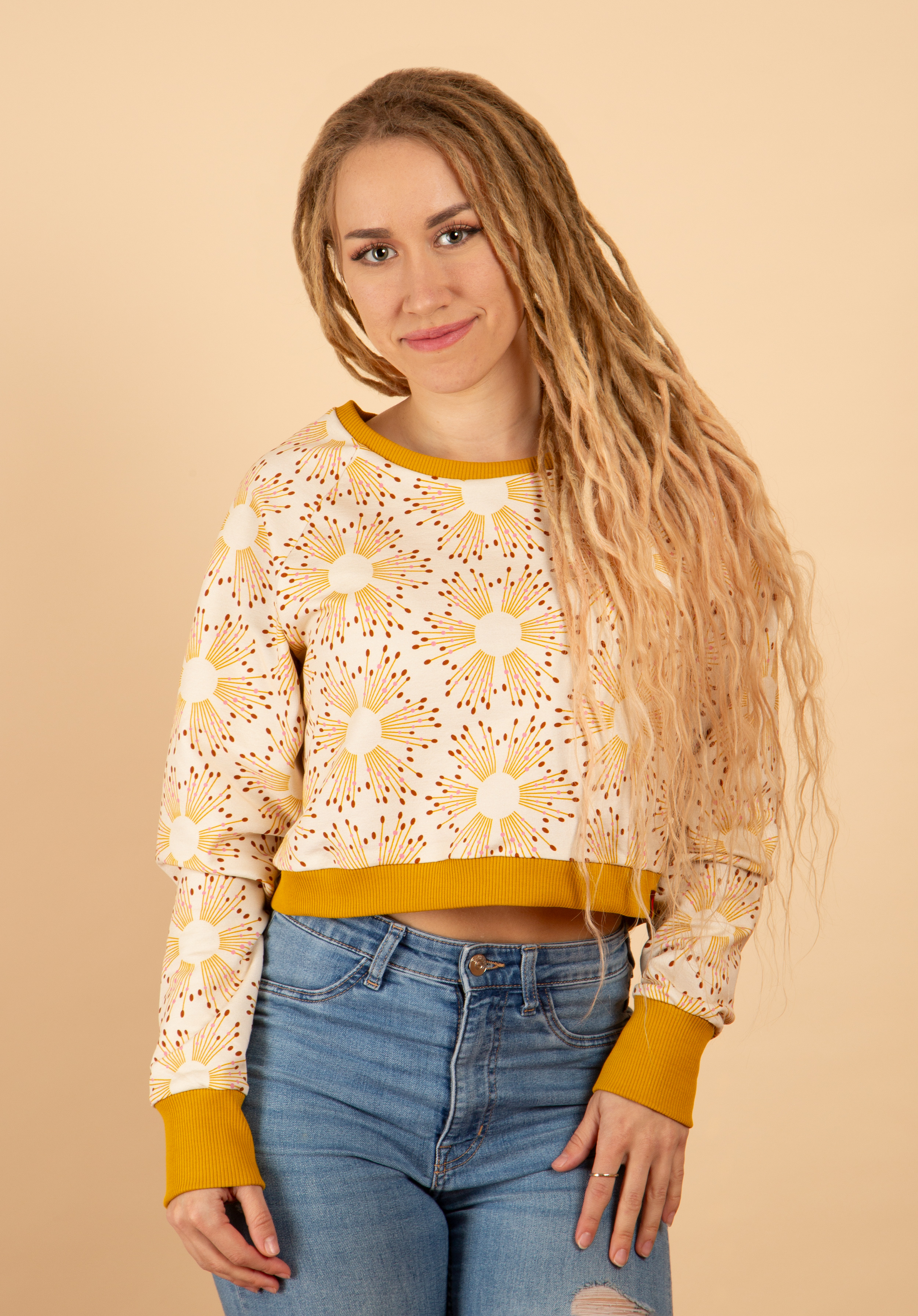 Cropped Summer Sweater Starlight creme