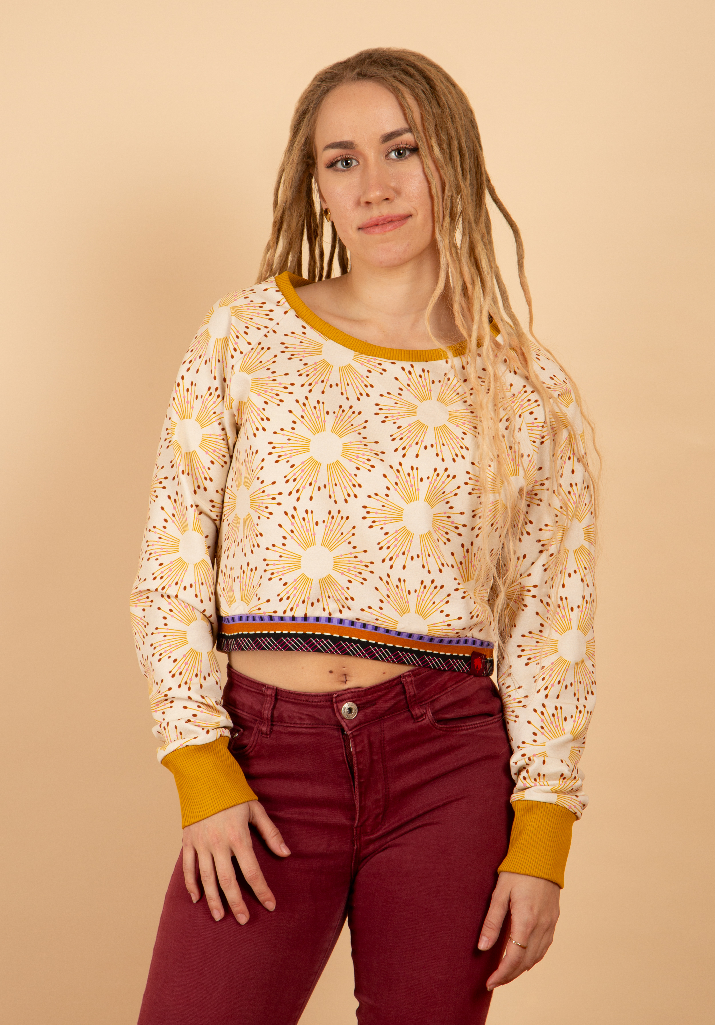 Cropped Summer Sweater Starlight creme